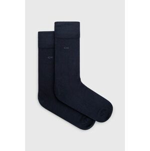 Ponožky Calvin Klein 2-pack pánské, tmavomodrá barva