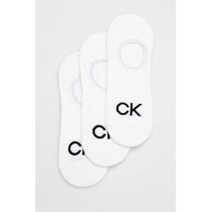 Ponožky Calvin Klein (3-pack) pánské, bílá barva