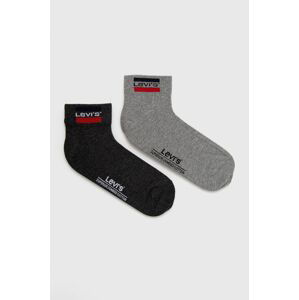 Ponožky Levi's šedá barva