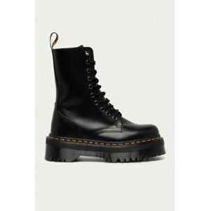 Kožené workery Dr. Martens Jadon Hi Pleasse černá barva, na platformě, DM25565001