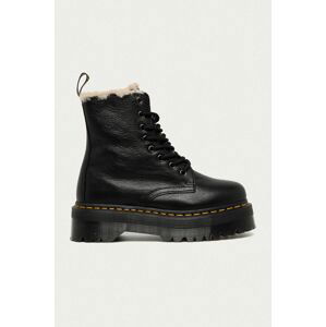 Kožené workery Dr. Martens 25637001 Jadon Fl černá barva, na platformě, zateplené