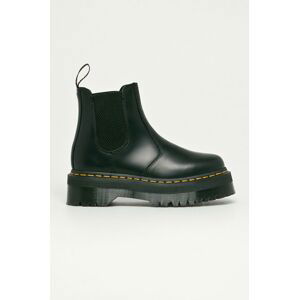 Dr. Martens - Kožené kotníkové boty 2976 Quad , DM24687001.Quad-BLACK