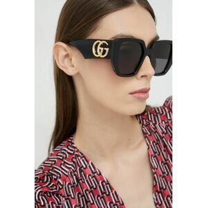 Sluneční brýle Gucci dámské, černá barva, GG0956S