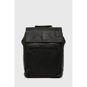 Kožený batoh Strellson pánský, černá barva, velký, hladký