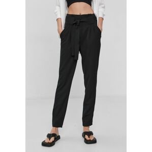 Kalhoty Y.A.S dámské, černá barva, jednoduché, high waist
