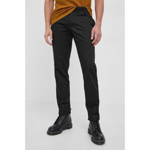 Kalhoty Armani Exchange pánské, černá barva, ve střihu chinos