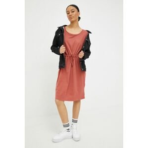 Bavlněné šaty Vero Moda vínová barva, mini, oversize