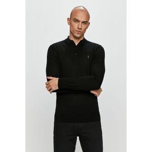 AllSaints - Tričko s dlouhým rukávem Mode Merino LS Polo