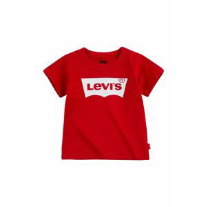 Dětské tričko Levi's červená barva, s potiskem