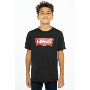Dětské tričko Levi's černá barva, s potiskem