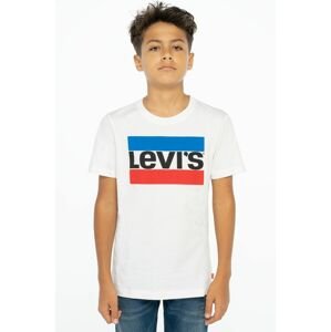 Dětské tričko Levi's bílá barva, s potiskem