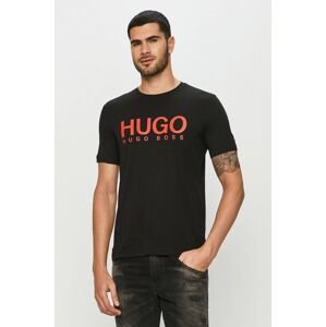 Tričko Hugo pánské, černá barva, s potiskem