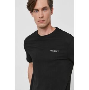 Bavlněné tričko Armani Exchange černá barva, s potiskem, 8NZT91 Z8H4Z NOS