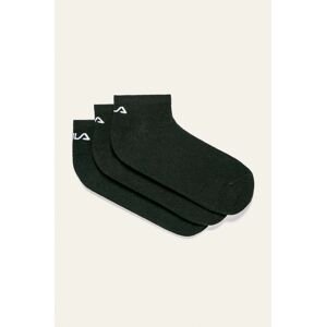 Ponožky Fila (3-pack) dámské, černá barva