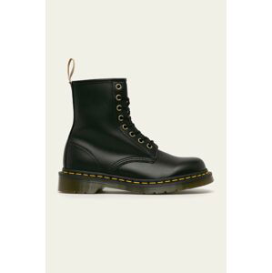 Farmářky Dr. Martens Vegan 1460 dámské, černá barva, na plochém podpatku