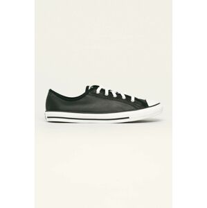 Kožené tenisky Converse C564985 dámské, černá barva, C564985-BLACK