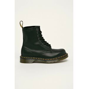 Kožené workery Dr. Martens 1460 Nappa dámské, černá barva, na plochém podpatku