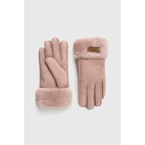 UGG - Semišové rukavice Turn Cuff