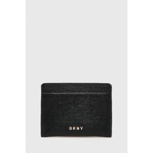 Kožené pouzdro na karty Dkny černá barva, R92Z3C09