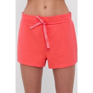 Pyžamové šortky Calvin Klein Underwear dámské, růžová barva