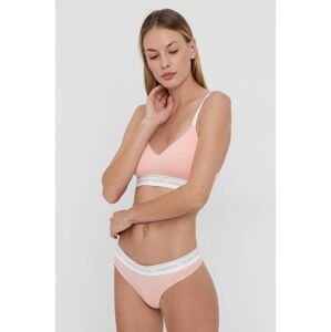 Podprsenka Calvin Klein Underwear růžová barva, vzorovaná