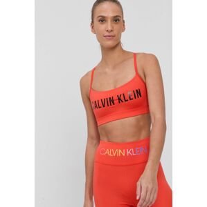 Sportovní podprsenka Calvin Klein Performance oranžová barva