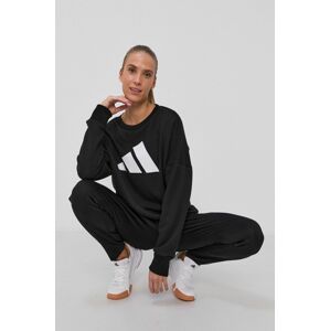 Mikina adidas Performance dámská, černá barva, s potiskem