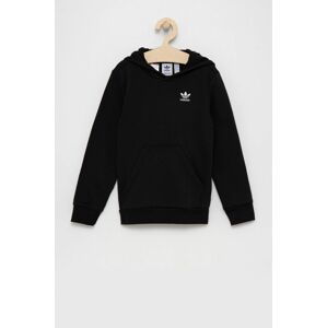 Dětská mikina adidas Originals H32352 černá barva, hladká