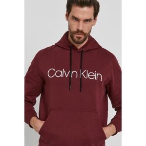 Mikina Calvin Klein pánská, hnědá barva, s potiskem