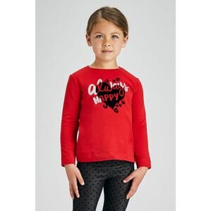 Dětské tričko s dlouhým rukávem Mayoral červená barva