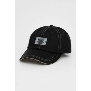 Čepice Vans černá barva, s aplikací
