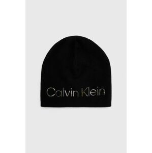 Čepice Calvin Klein černá barva,