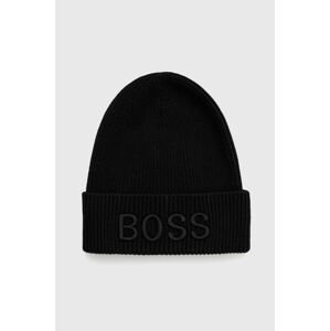 Čepice Boss černá barva,