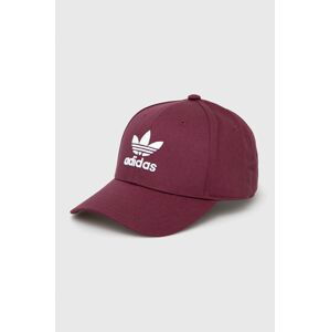 Čepice adidas Originals fialová barva, s aplikací