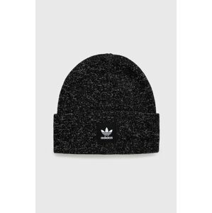 Čepice adidas Originals šedá barva, z tenké pleteniny