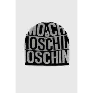 Čepice Moschino černá barva, vlněná