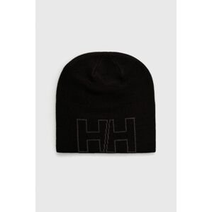Čepice Helly Hansen černá barva, z tenké pleteniny