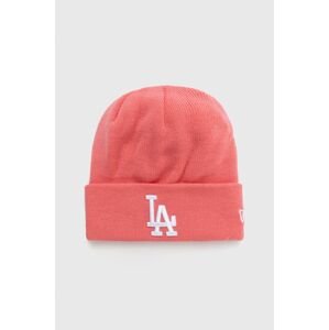 Čepice New Era růžová barva, z tenké pleteniny