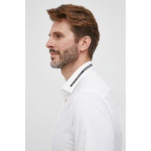Košile Emporio Armani pánská, bílá barva, regular, s klasickým límcem