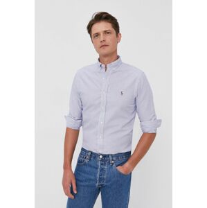 Bavlněné tričko Polo Ralph Lauren pánské, slim, s límečkem button-down