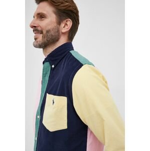 Manšestrová košile Polo Ralph Lauren pánská, regular, s límečkem button-down