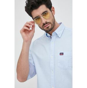 Bavlněné tričko Gant pánské, regular, s límečkem button-down