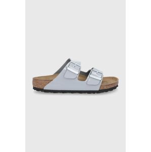 Pantofle Birkenstock Patent Alloy dámské, šedá barva