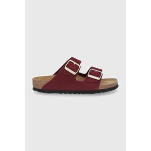 Kožené pantofle Birkenstock Arizona dámské, hnědá barva