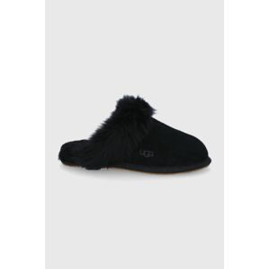 Semišové papuče UGG Scuffette II černá barva, 1122750.BLK