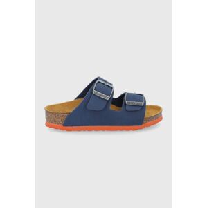 Dětské pantofle Birkenstock Arizona tmavomodrá barva