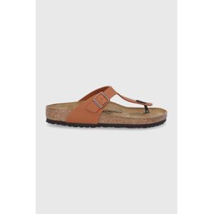 Žabky Birkenstock Gizeh pánské, hnědá barva