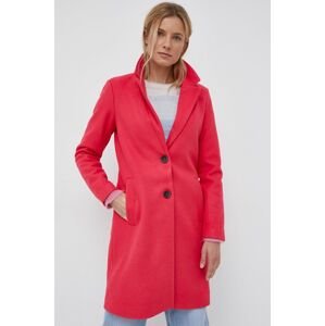 Kabát Only dámský, růžová barva, přechodný
