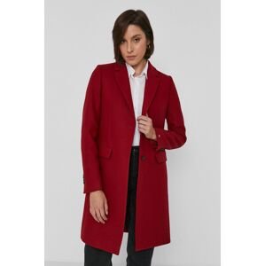 Kabát Tommy Hilfiger dámský, červená barva, přechodný