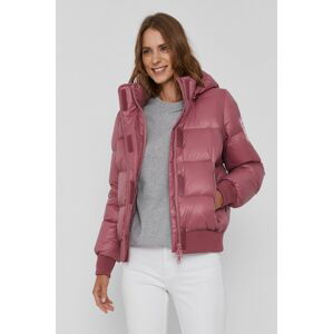 Péřová bunda Armani Exchange dámská, růžová barva, zimní
